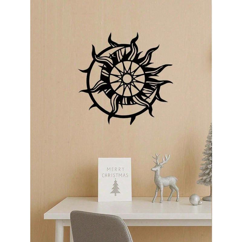 Sunburst Solar System Wall Art Modern 2D Metal Planet Sculpture Space Galaxy Decor Gift
