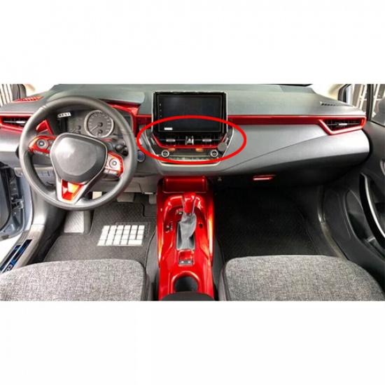 For Toyota for Corolla - Car Dashboard center Air Vent Trim Bright Red