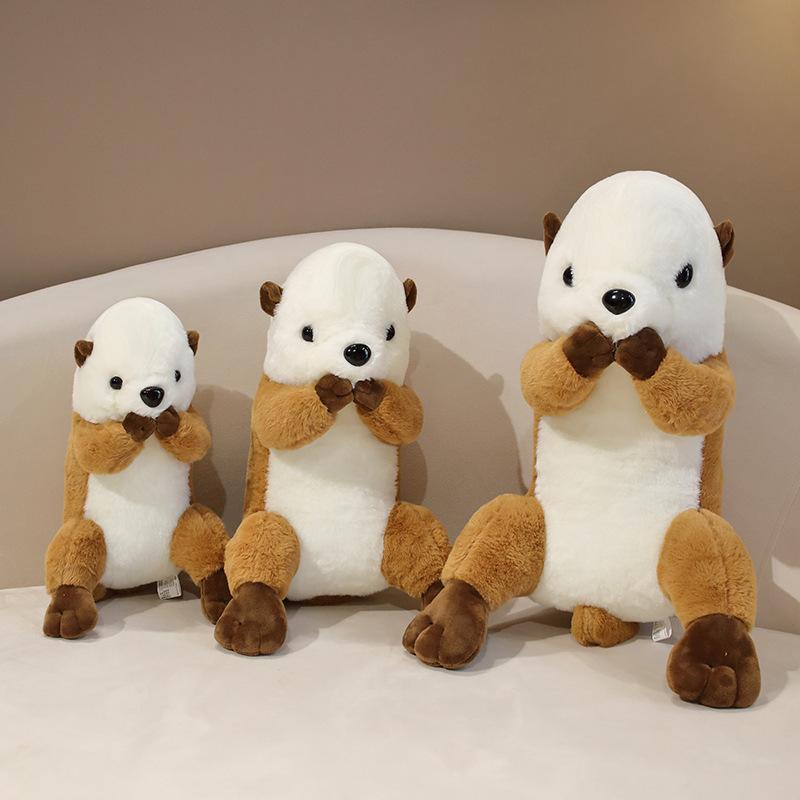 Niedliche künstliche Otterpuppe Plüschtier Seeotterpuppe Mädchen Bett Schlafen Beruhigendes Kissen Puppe