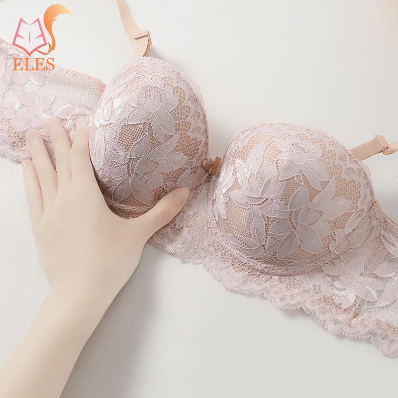 Lace Bra for Women Big Cup Sexy Floral Underwire Underwear Ladies Push Up Thin Bra Half Cup 3-42B Gather Brassiere