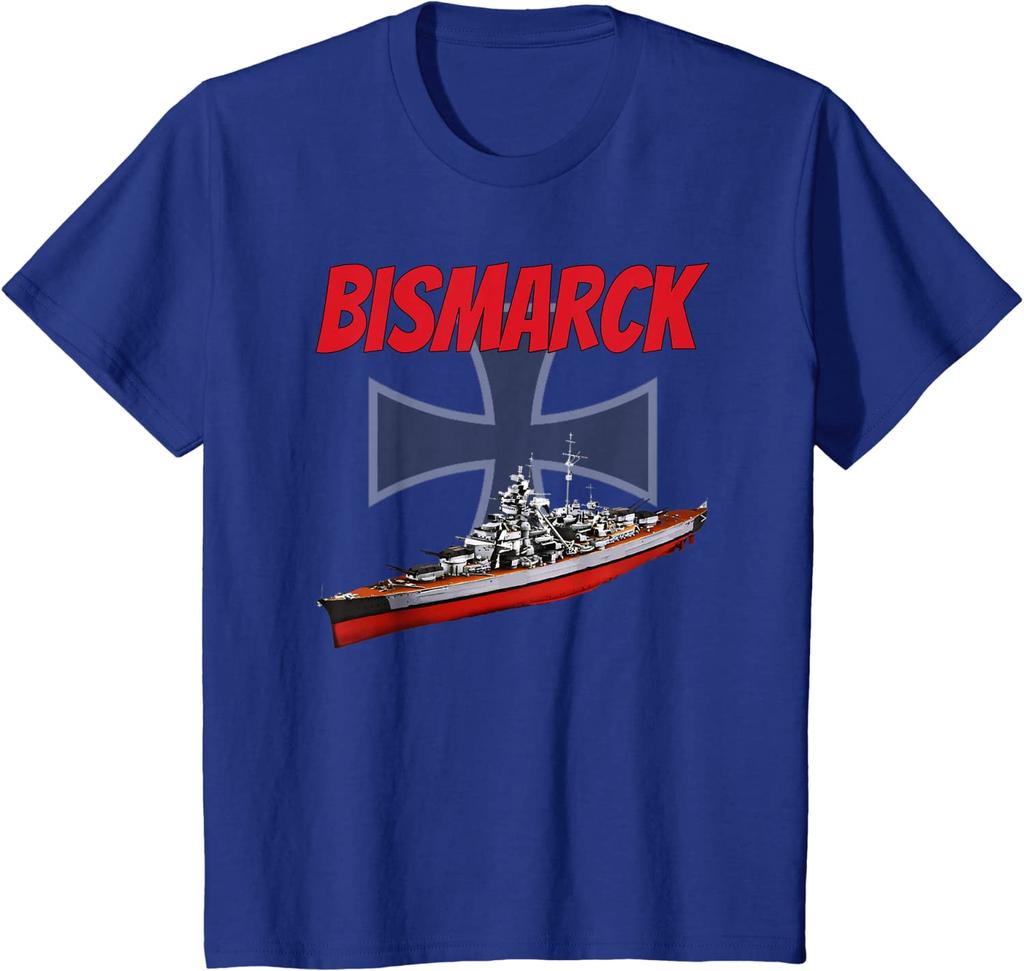 WWII German Naval Bismarck Battleship TShirt Summer Cotton ONeck Short Sleeve Mens T Shirt New S3XL