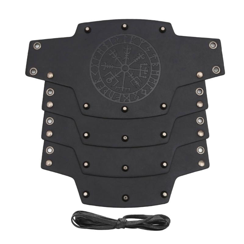 Medieval Wristband Men Cosplay Totems Embossed Bracer Gauntlet for Men Cosplay Leather Wristband for Photoshoots and Stage
