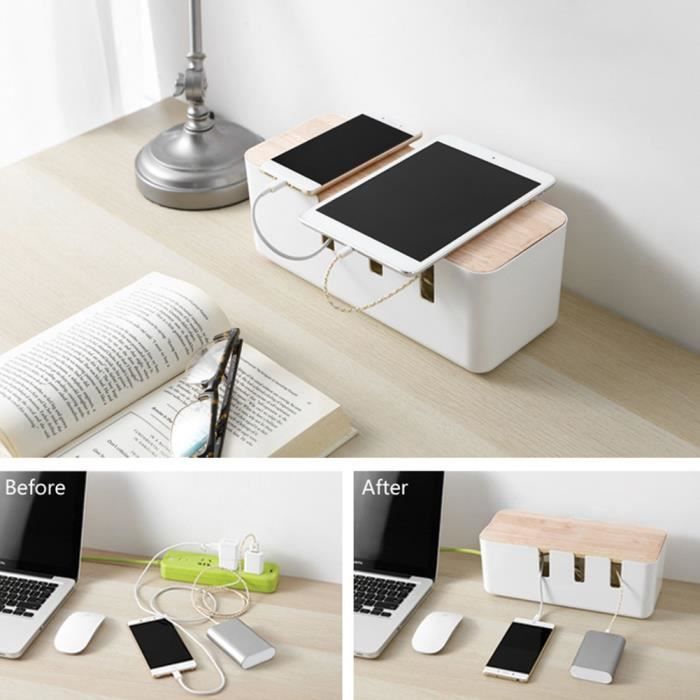 ABS Multi-ventilation Cable Storage Box, Cable Organizer Box, Socket Organizer for