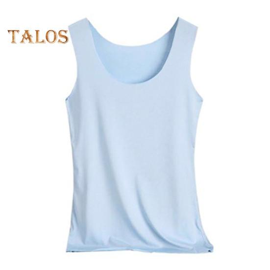 

Женский летний жилет из ледяного шелка, бесшовные пуловеры, топы с круглым вырезом, облегающие топы без рукавов, однотонное нижнее белье, майки 4XL синий