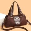 Soft Leather Crossbody Shoulder Handbag Large Capacity Multi-layer Bag
