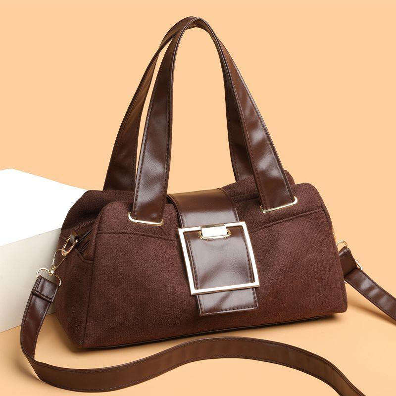 Soft Leather Crossbody Shoulder Handbag Large Capacity Multi-layer Bag