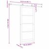 ORKDAL Sliding Door Natural 93 x 211 cm Solid Pine Wood and Glass