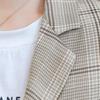 Plaid Blazer Female British Casual  Suit Spring  Office Lady Single Button Blazer  Fashion Women's Suit Lattice Jacket