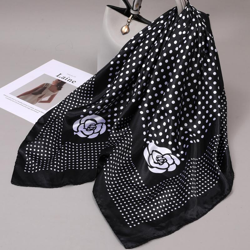 90 Square Scarves, Silk Scarves, Women's New Spring and Summer High-end Sense Versatile, Thin Scarves, Shawls Outside