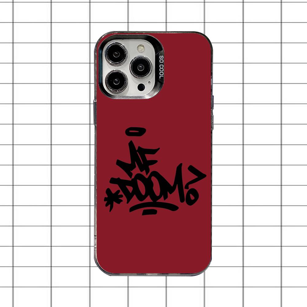 Etui Na Telefon Mf Doom Wielkimi Literami Dla iPhone 16,15,14,13,12,11,8,7,Pro,Max,Plus,Mini,XS,SE Odporne Na Upadki Czarne Matowe Twarde