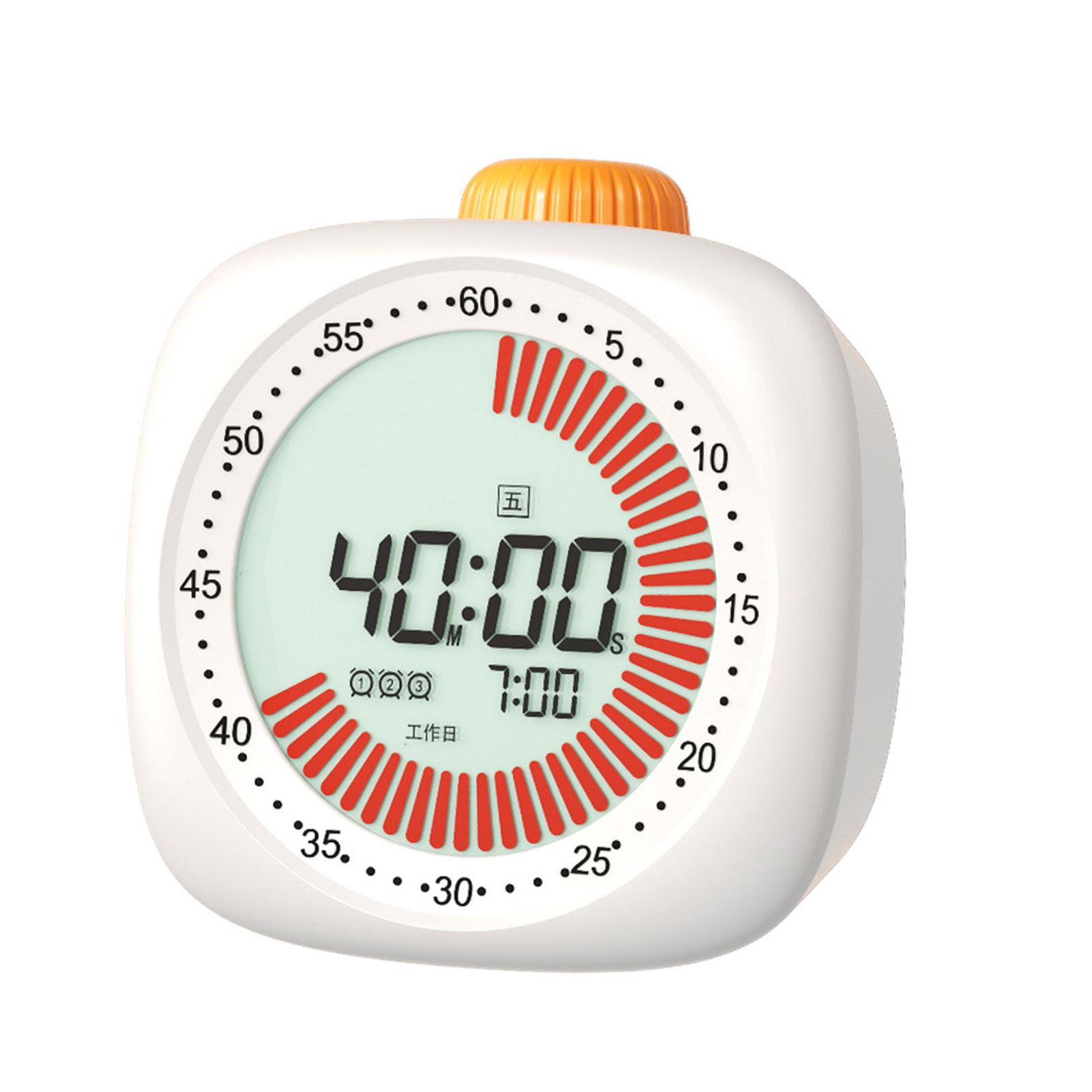 

Цифровой визуальный таймер с обратным отсчетом на 60 минут, секундомер с будильником для домашнего обучения, учебы и преподавания CN белый