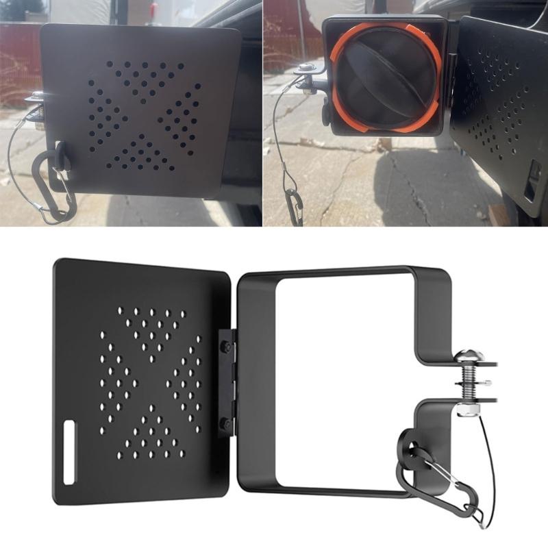 4Inch Square Bumper End Caps Metal Bumper Cover Sewer Port Cover With Vent Holes for Sewer Hose Easy Installation