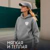 Women's Hooded Long Sleeve Oversized Casual Double Headed Eagle Printed Pullover Hoodie With Pocket