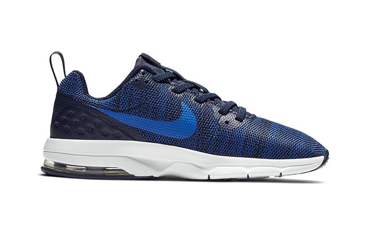 Nike Air Max Motion Cushioning Low Top Kids Lifestyle Shoes Black Blue Children Aged 3 7 Years Old 917653-404
