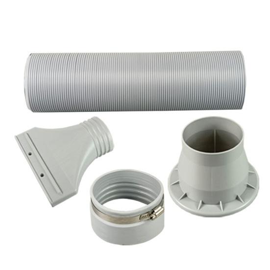 Flache Basis Auspuffadapter Klimaanlagenschlauchadapter, AC-Fensterdichtung Lüftungsset Nicht-permanent für Drehflügel Dachfenster, 100mm Anschluss Tragbar