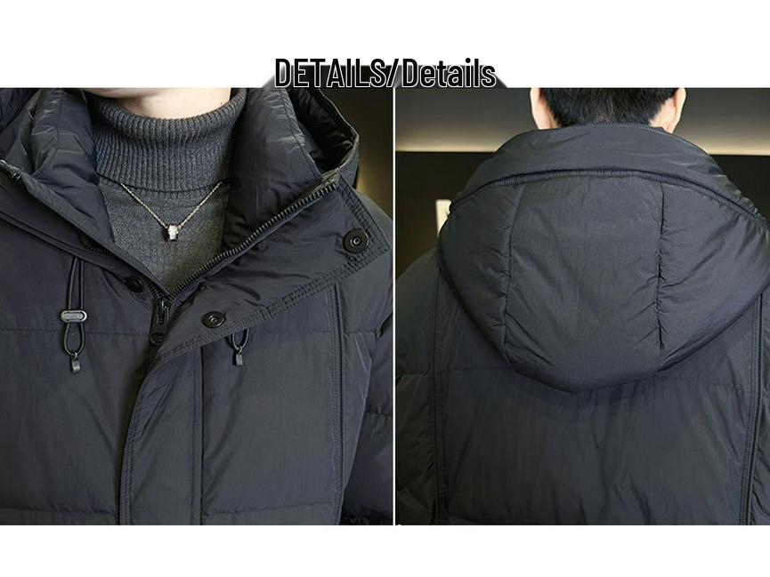 Men's 2025 Hooded Lightweight Warm Down Jacket: Thick, Casual, Anti-Cold Winter Coat
