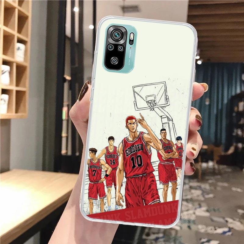 Anime S-SLAM DUNK Soft Phone Case For Xiaomi Redmi Note 14 13 12S 12 11S 11 11E Pro Plus 10S 10 9S 9 Note14 Pattern Cover