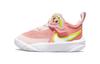Nike Team Hustle D 10 Lil Cushioning Abrasion Resistant Low top Toddler Shoes White Orange Infant And Toddler DM4325-600