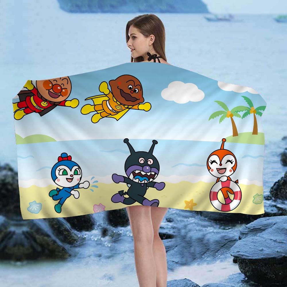 C-Children A-Anpanman Cartoon Beach Towel Cute Kawaii Room Decor Bath Girls Children Hand Towels For Bathroom Shower