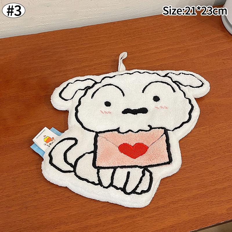 Perfect Crayon Shin Chan Hand Towel Cute Crayon Shin Chan Hanging Towels Absorbent Kitchen Bathroom Wipe Towel Anime Cartoon Kids Towels
