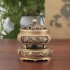 Zen Brass Copper Agarwood Incense Burner - Three-Legged Design for Indoor Use