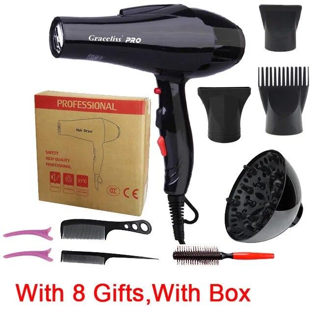 Real 2300w Professional Powerful Hair Dryer Fast Heating  And Cold Adjustment Ionic Air Blow Dryer For Hair Salon Use