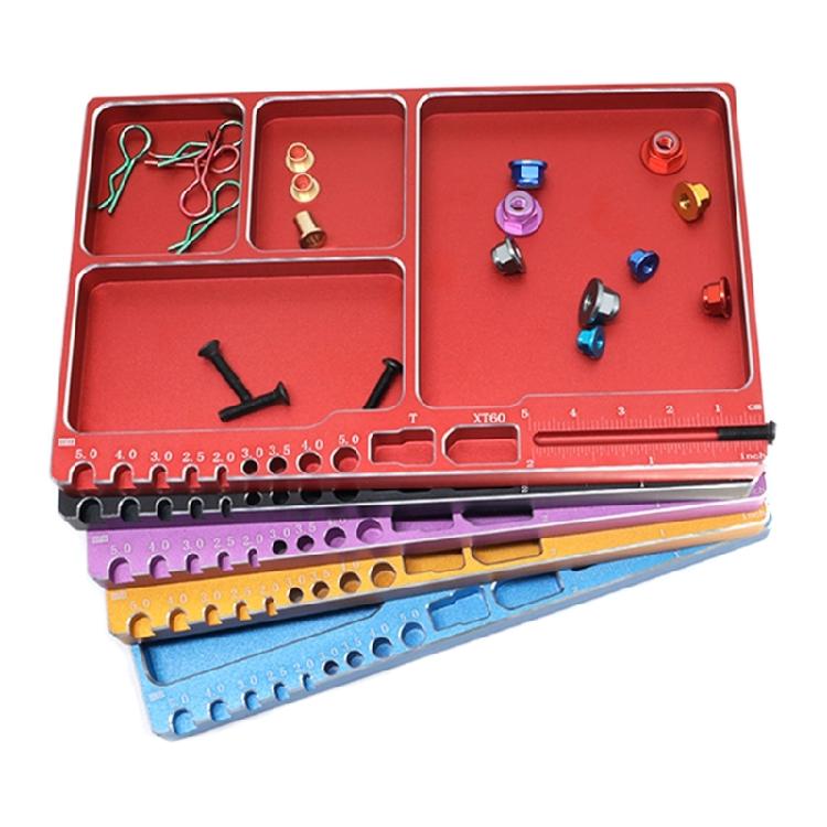 Aluminum Alloy Screw Tray Magnetic Tool Storage Plate Square Maintenance Box