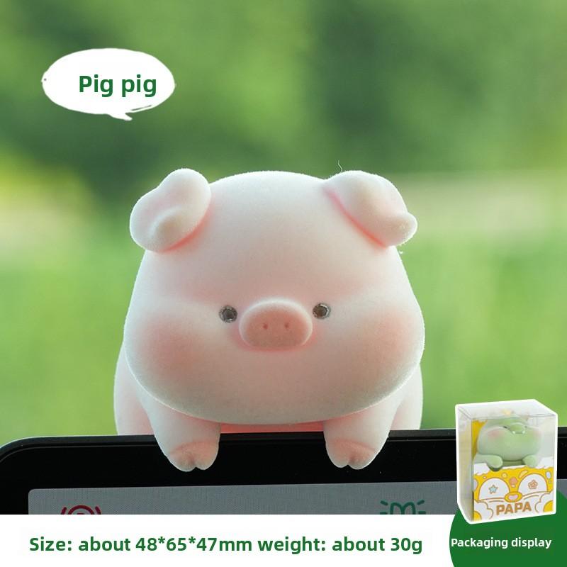 Soft and Cuddly Cute Sitting Figure Deskware for Computer Desktop, Car Dashboard Display Decoration, Adorable