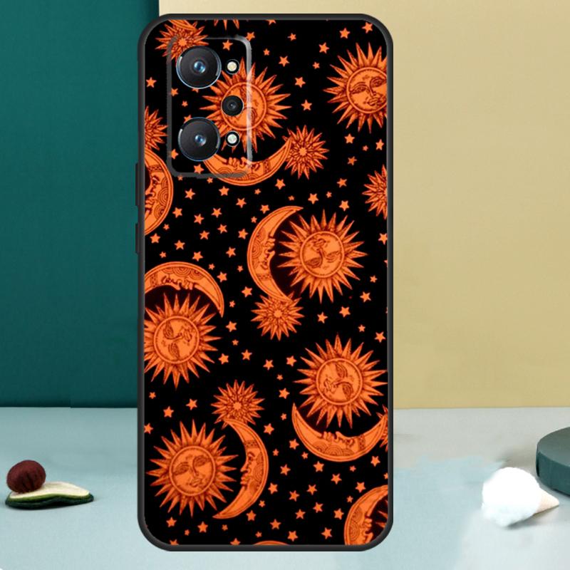 Vintage Moon and Sun Stars For Realme 13 12 10 11 14 Pro Plus GT 6 5 6T GT7 Pro C55 C53 C51 C21Y C25S C75 C67 C61 Case