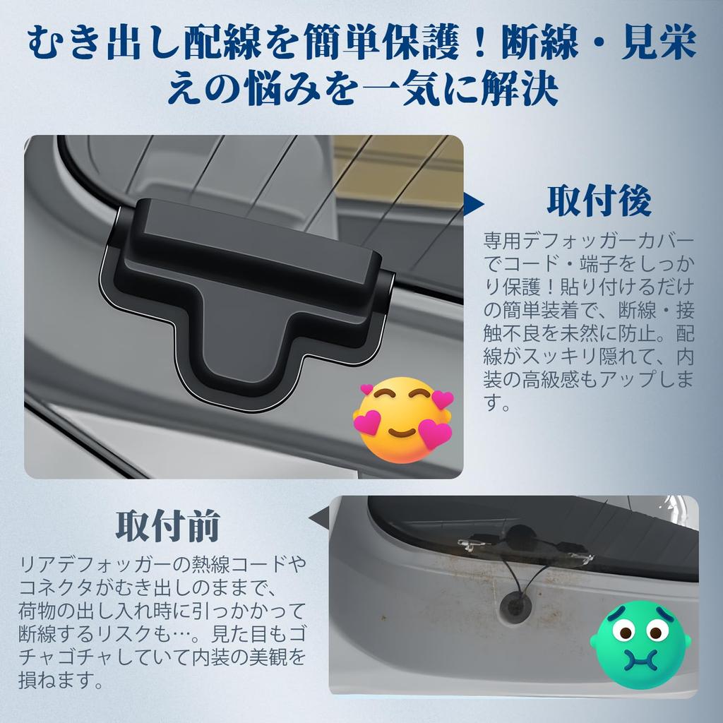 BIBIBO Daihatsu Move Canvas LA850/860S Dedicated Rear Defogger Cover, Cable Protection, Rear Heat Wire