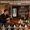 12PCS/set LED Candle Lights Magnetic Charging Candle Light Strip with Remote Control Perfect for Halloween, Christmas, and Weddings