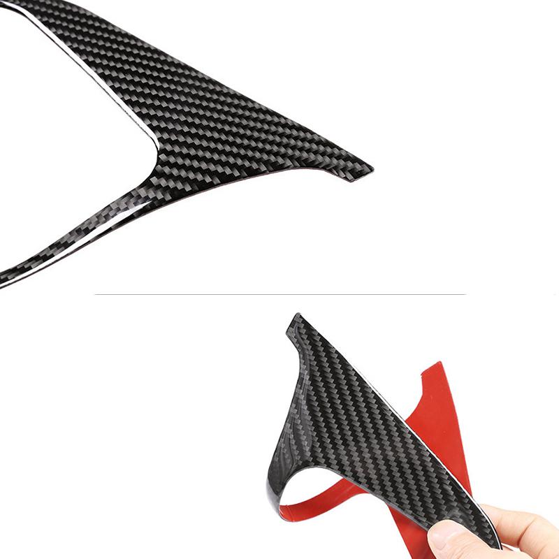 Embellecedor adhesivo para marco de panel de cambio de marchas de control central de fibra de carbono para Honda CRV 2007 2008 2009 2010