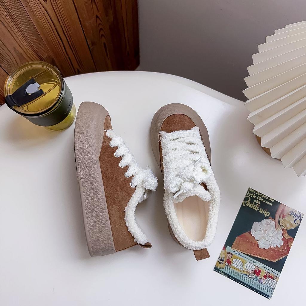 Belle Plateau-Plüschschuhe, winterwarme, dicke Baumwollschuhe, Freizeitschuhe