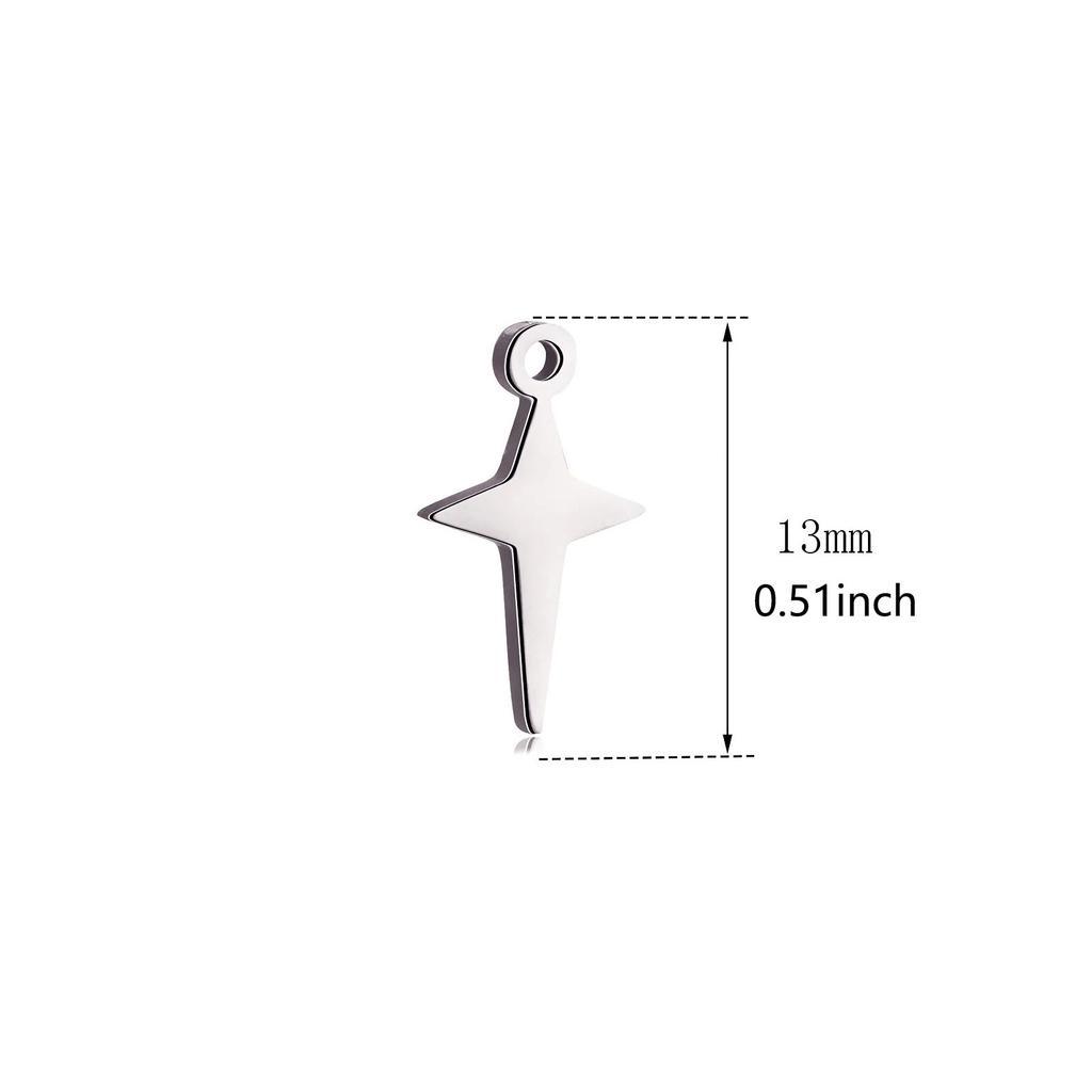 1pc Mini Star Moon Charms For Making Necklace Bracelet Pendants Findings stainless steel Flower Love Charm DIY Handmade Jewelry