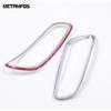For Hyundai Santa Fe 2010 2011 2012 Chrome Rear Fog Light Lamp Cover Trim Foglamp Protector Foglight Frame Exterior Accessories