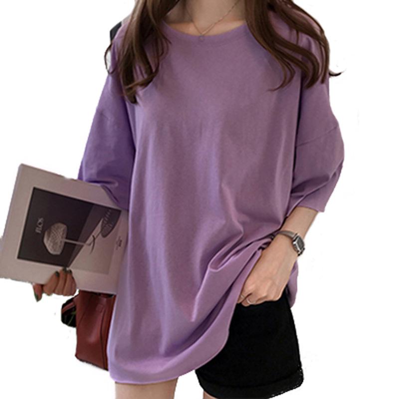 T-shirt da Donna Larga Colore Caramella Estate 2025 - Manica Corta Stile Studente