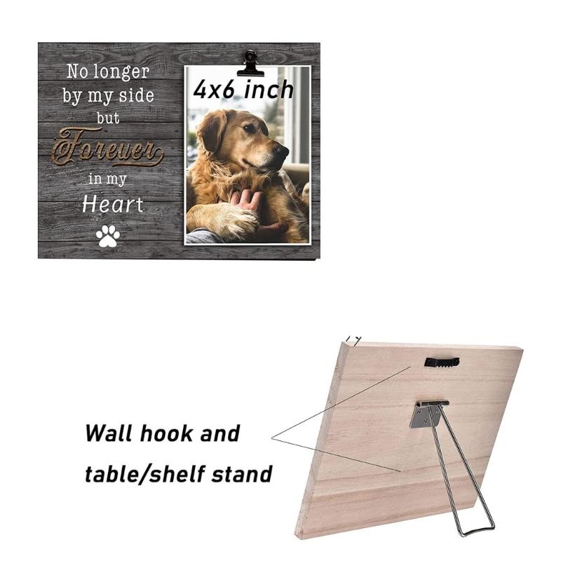 Pet Memorial Picture Frame Sympathy Dog Cats Collar Gift Memorial Picture Loving Dog Keepsake for Pet Collar Holder