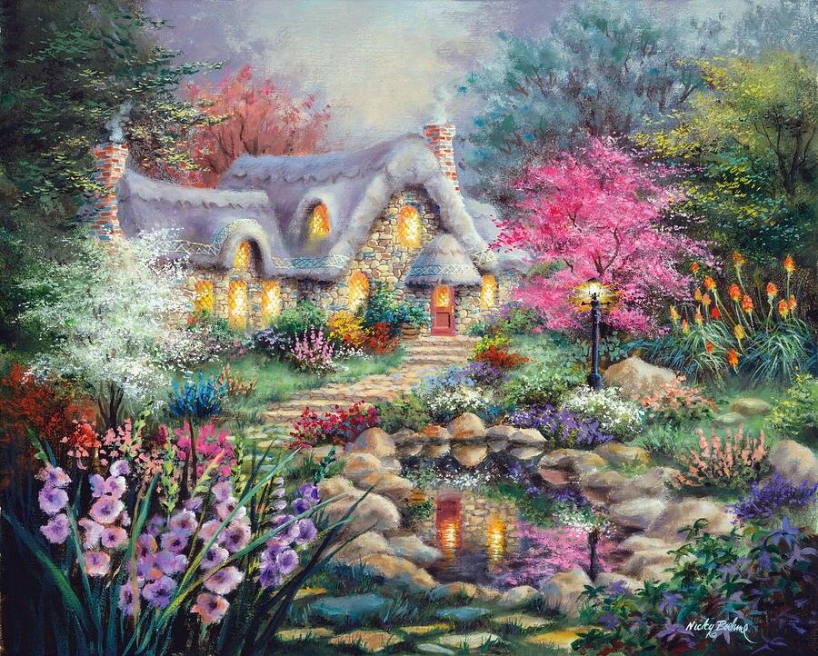 5D DIY Diamond Painting Street Mosaic Sale Diamond Embroidery House Landscape Rhinestone Art Home Decor Gift