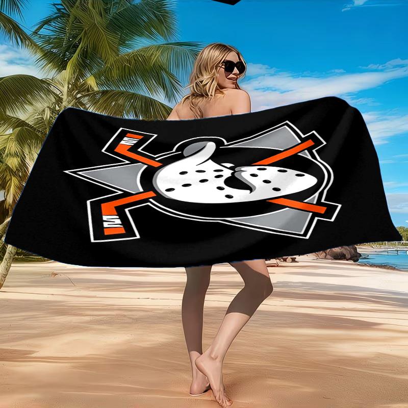 Anaheim Ducks Eishockey Team Strandtuch, Schnelltrocknend, Pflegeleicht, Geeignet für Fitness und Strandurlaub, Sport-Essential