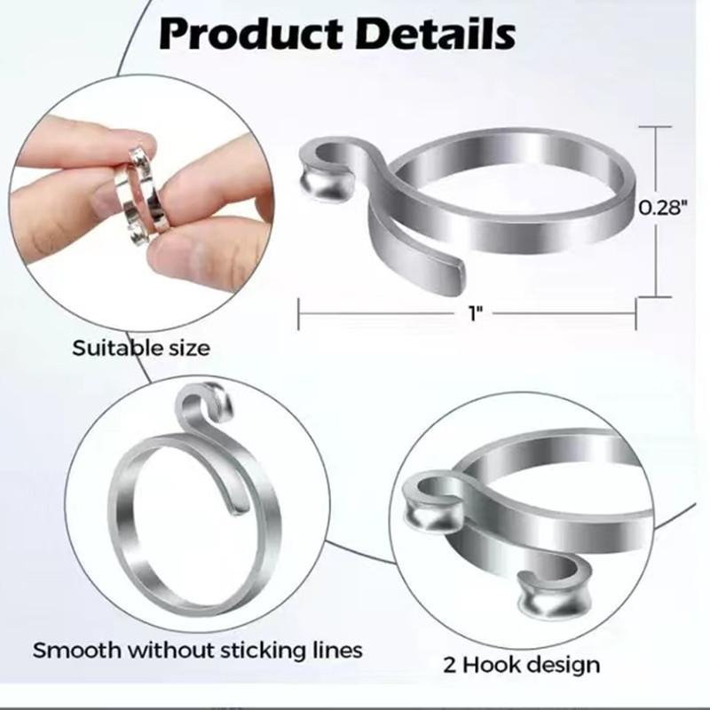 2Pcs Adjustable Knitting Crochet Loop Ring Knittied Yarn Guide Finger Faster Holder Thimble Crocheters Thread Ring Sewing Tools