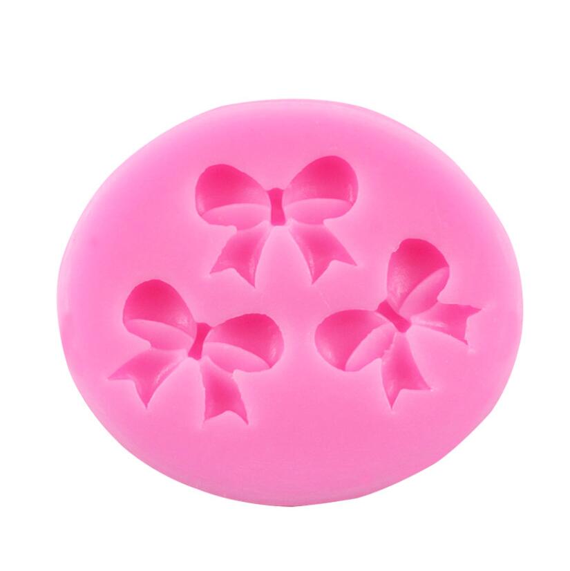 1pcs  Cartoon Bow Tie Silicone Mold For Chocolate Fondant Jelly Candy Cake Decoration Baking Tool Bow-knot Resin Art Moulds