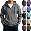 Felpa con zip da uomo con tasche grandi Colore Casual