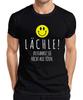 Lächle Du Kannst Sie Nicht Alle Töten Schwarzer Humor Smiley Herren T-Shirt