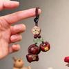 Creative Sandalwood Horse Pendant Keychain Year Of The Horse Mobile Phone Chain Backpack Hanging Decoration  Year Gifts