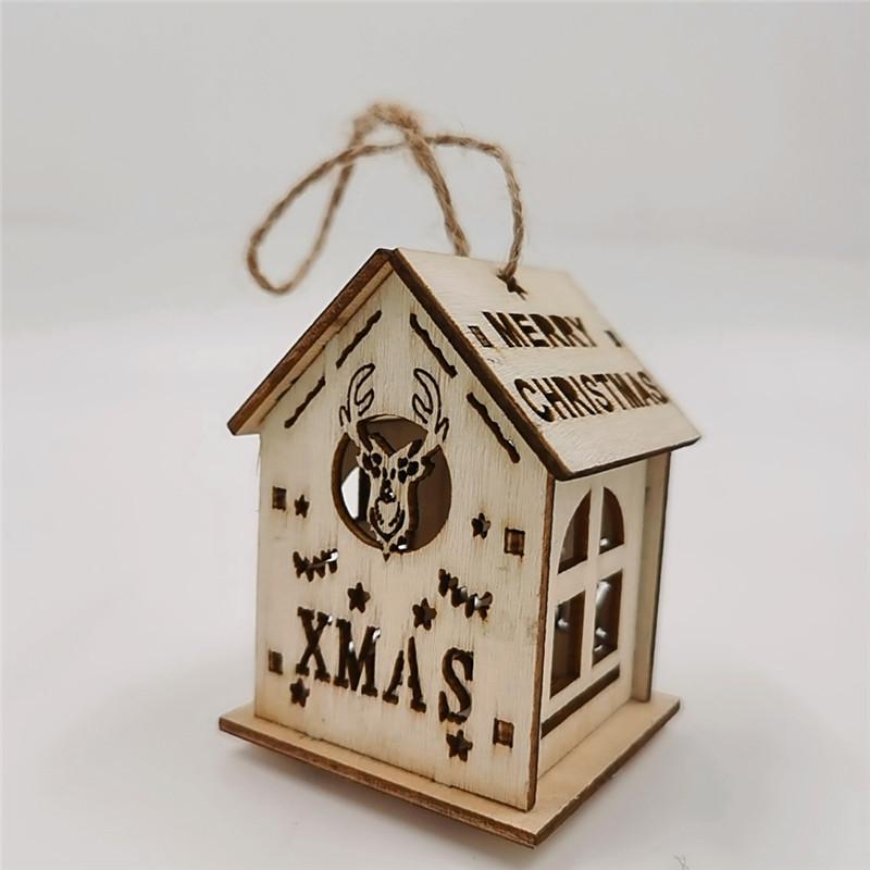 Light-Up Christmas Log Cabin Ornament: DIY Tree Decoration & Window Display