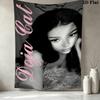 Doja Cat Pattern Wall Tapestry Aesthetic Wall Hanging Printed Fabric Blanket Decorative Tapestries for Bedroom Living Room Home Decor