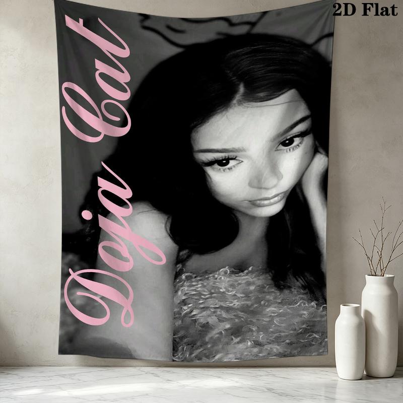 Doja Cat Pattern Wall Tapestry Aesthetic Wall Hanging Printed Fabric Blanket Decorative Tapestries for Bedroom Living Room Home Decor