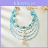 Fashion Shell Bead Necklace For Women With Alloy Pendant For Summer Casual Wear