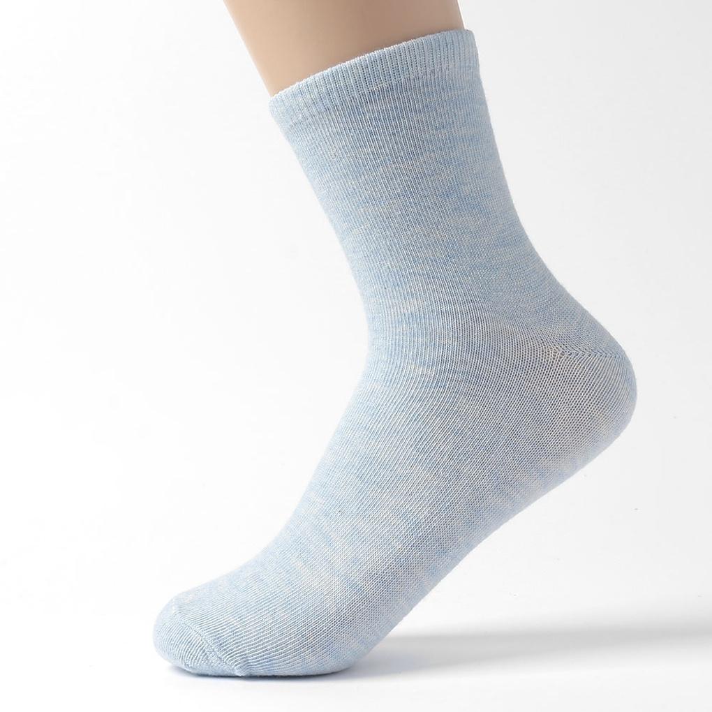 Simply Women's Mid-Calf Socks 5-Pair Set (Blue) Cotton Socks