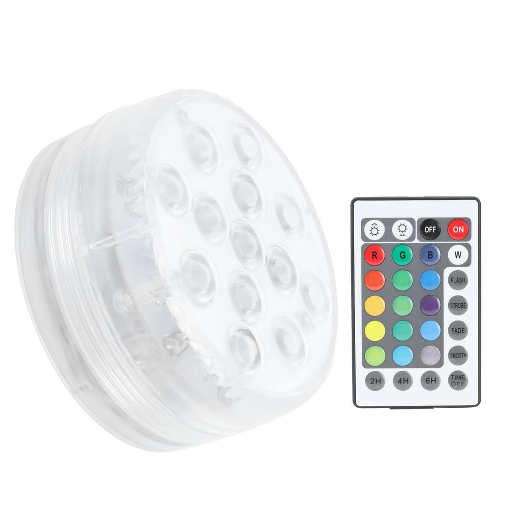 IP68 LED Pool Light RGB 16 Colors Underwater Lamp with Magnet Suction Cups 21?Key Remote Control